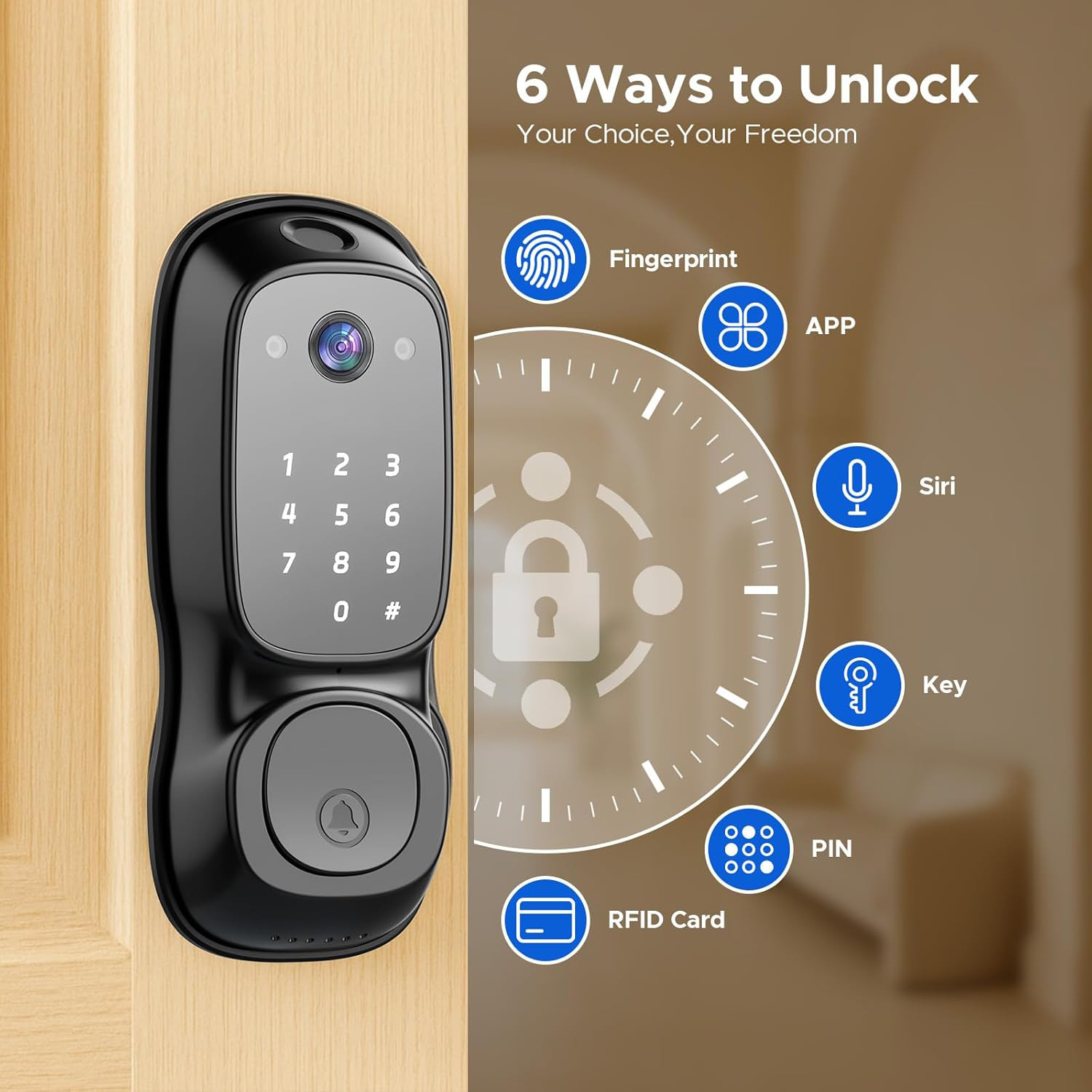 Tuya Wifi Smart Door Lock ‎Cam - Smart Door Lock Wifi review and price
