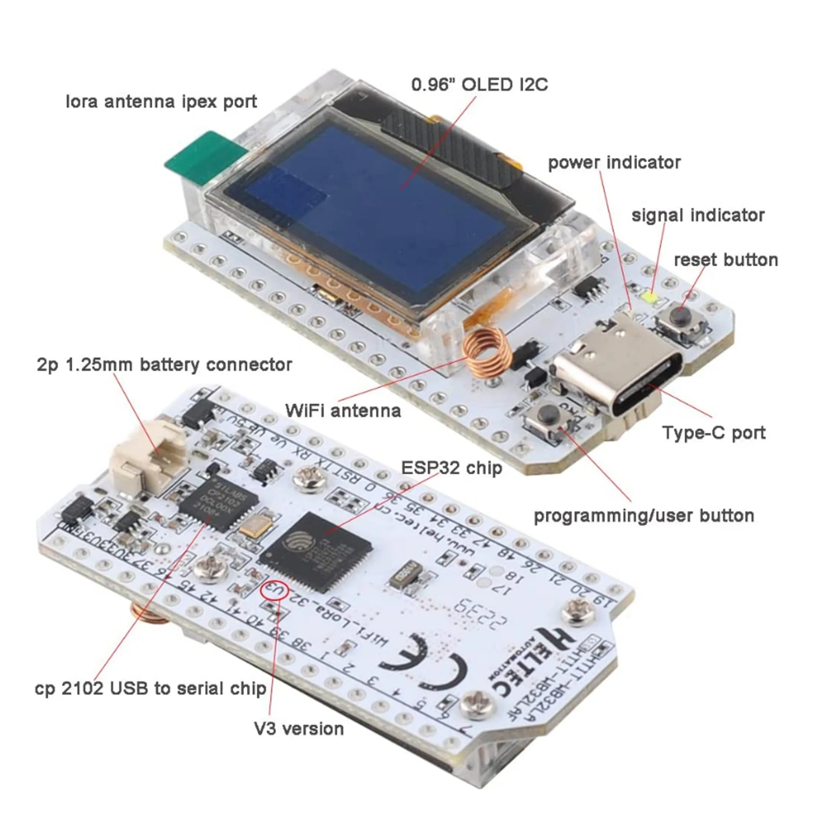WIFI Lora Kit 32 V3 915MHz ESP - Esp32 Smart Home Kit review and price