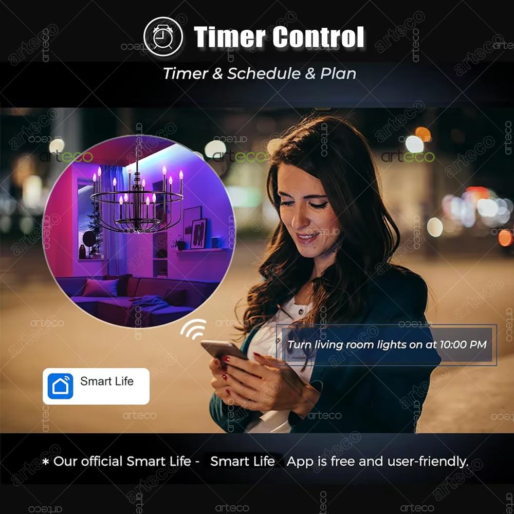 Tuya E14 Led Candle Lamp App C - Smart Light Switch Wifi review and price