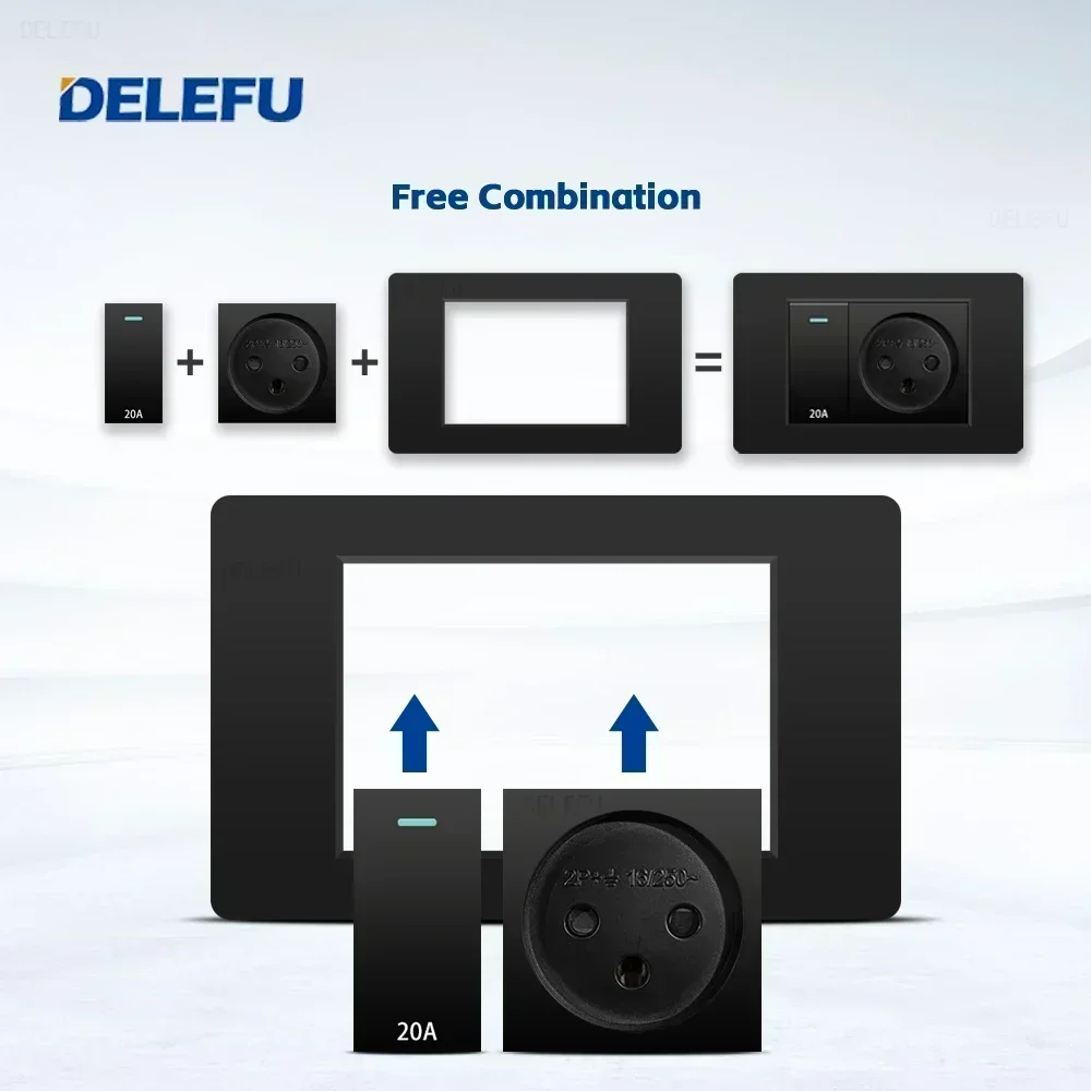 DELEFU Black Retardant PC Isra - Smart Light Switch Wifi review and price