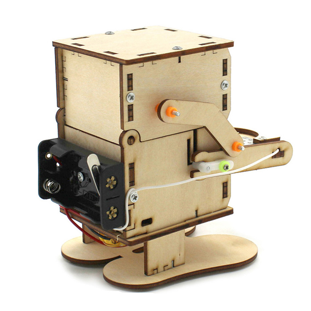 Wooden Assemble DIY Robot Eati - Stem Robotics Kit review and price