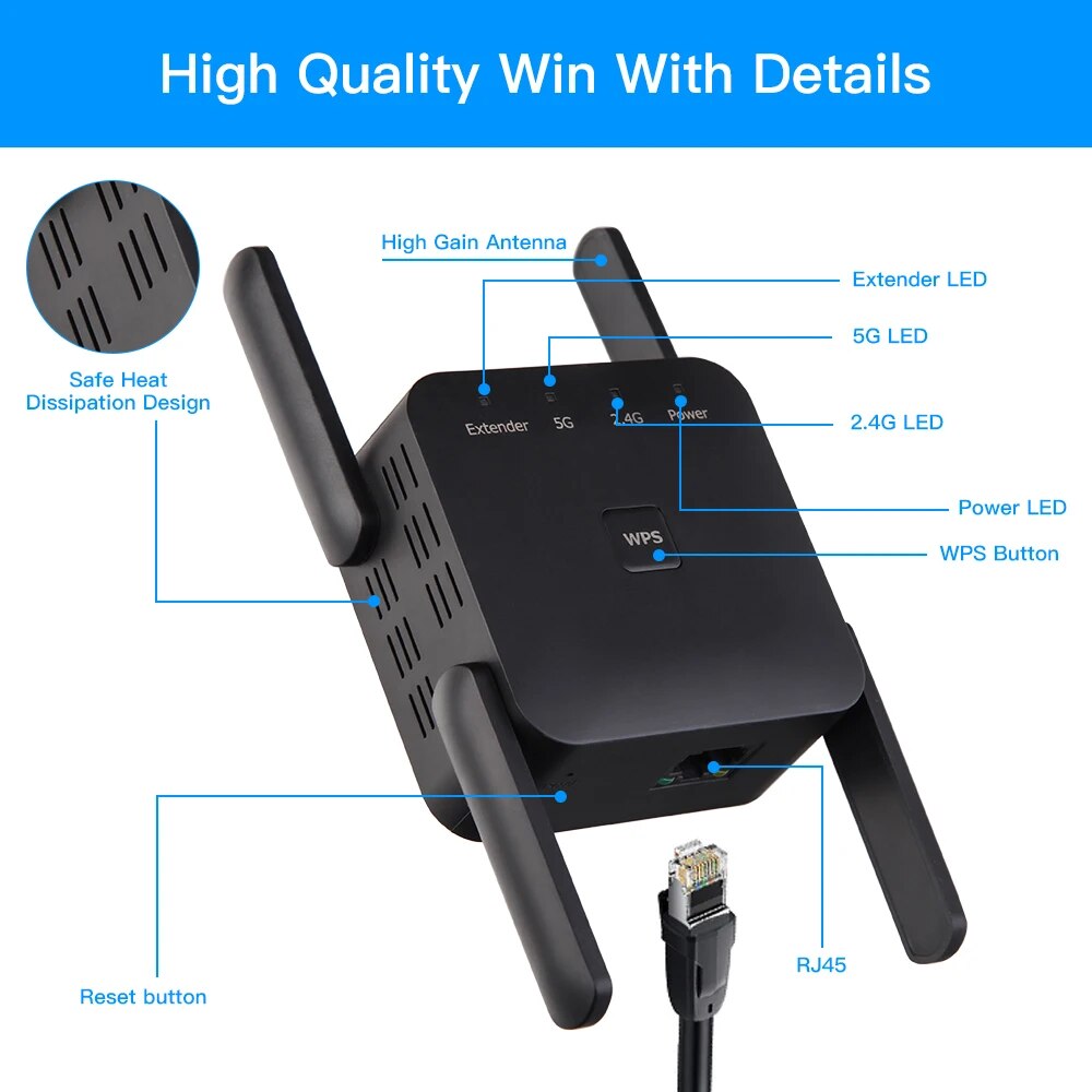WiFi Repeater 1200Mbps 2.4GHz/ - Wifi Smart Plug review and price
