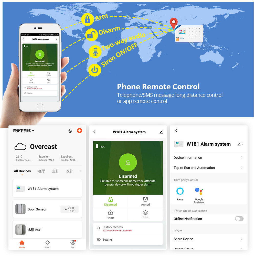 KERUI W181 Alarm System Panel  - Smart Home Automation Kit review and price