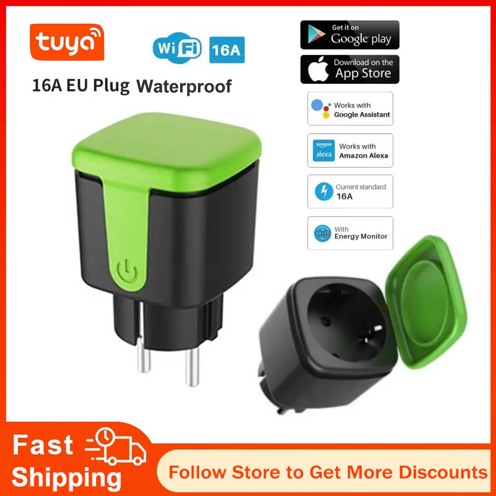 Tuya EU 16A WiFi Smart Waterpr - Wifi Smart Plug review and price