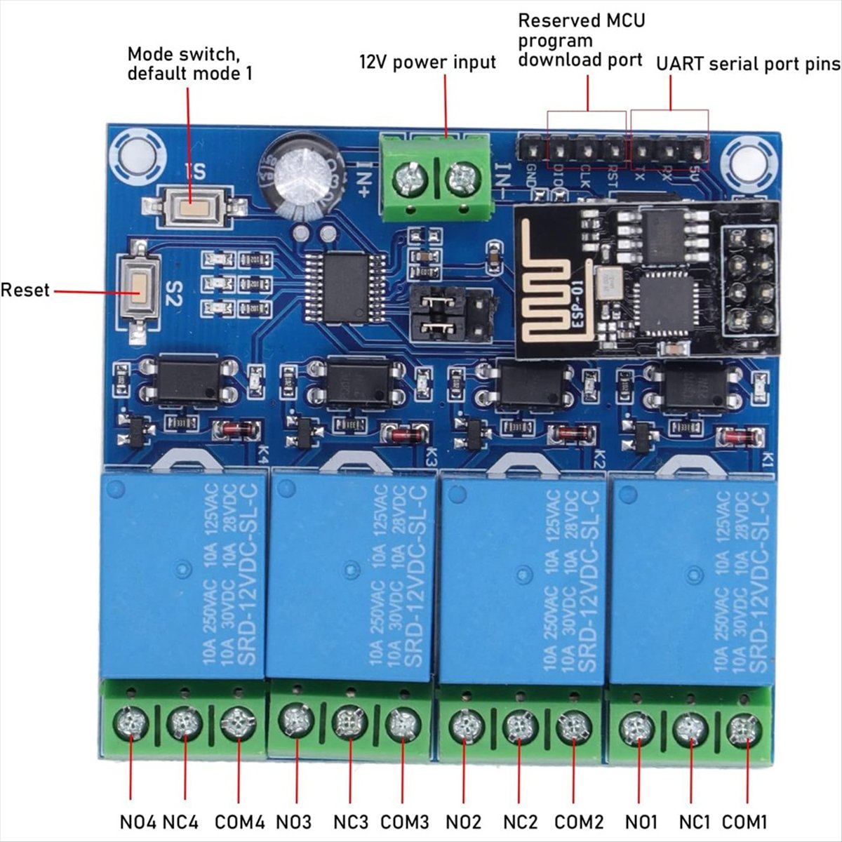 Super Sale 4 Channel WiFi Wire - Esp8266 Relay Module review and price