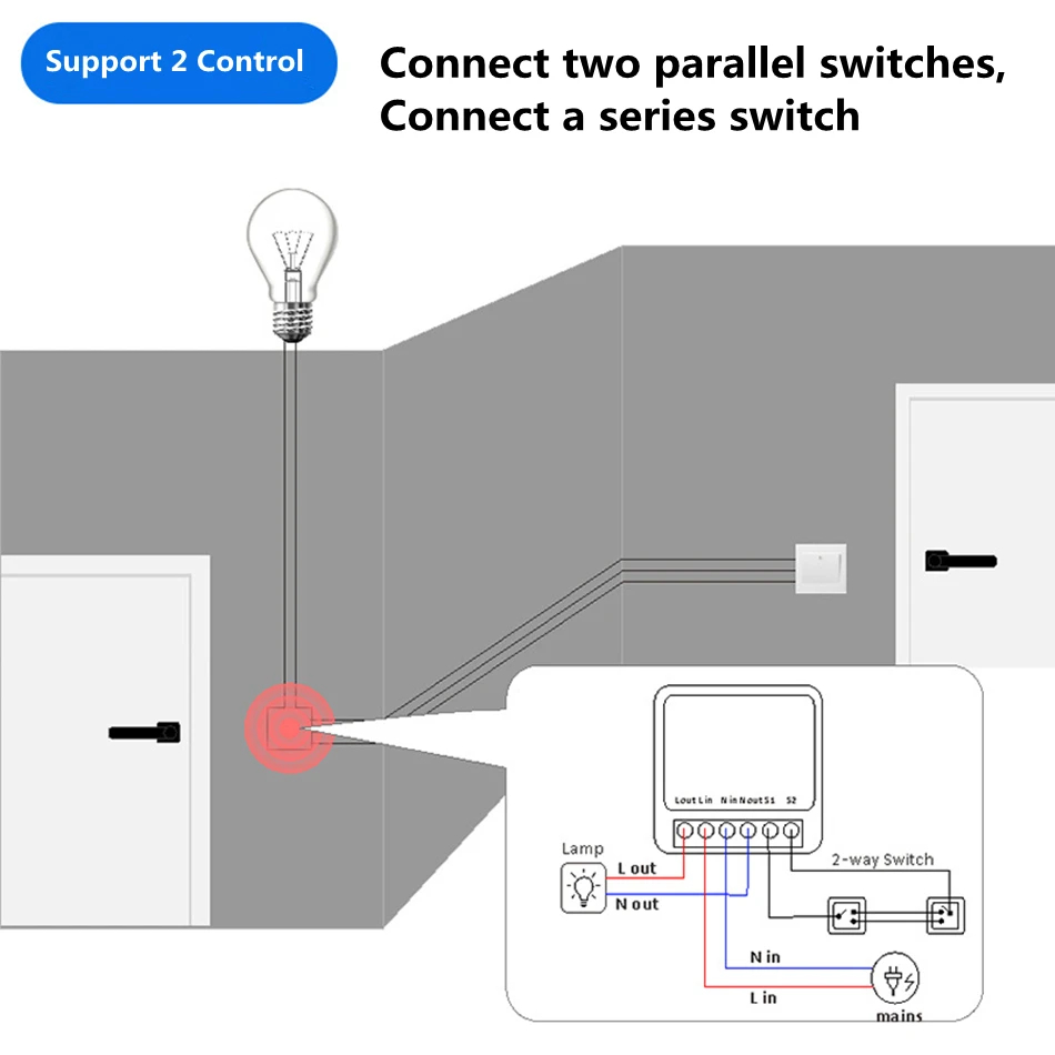 16A Two Way Control DIY WiFi M - Smart Light Switch Wifi review and price