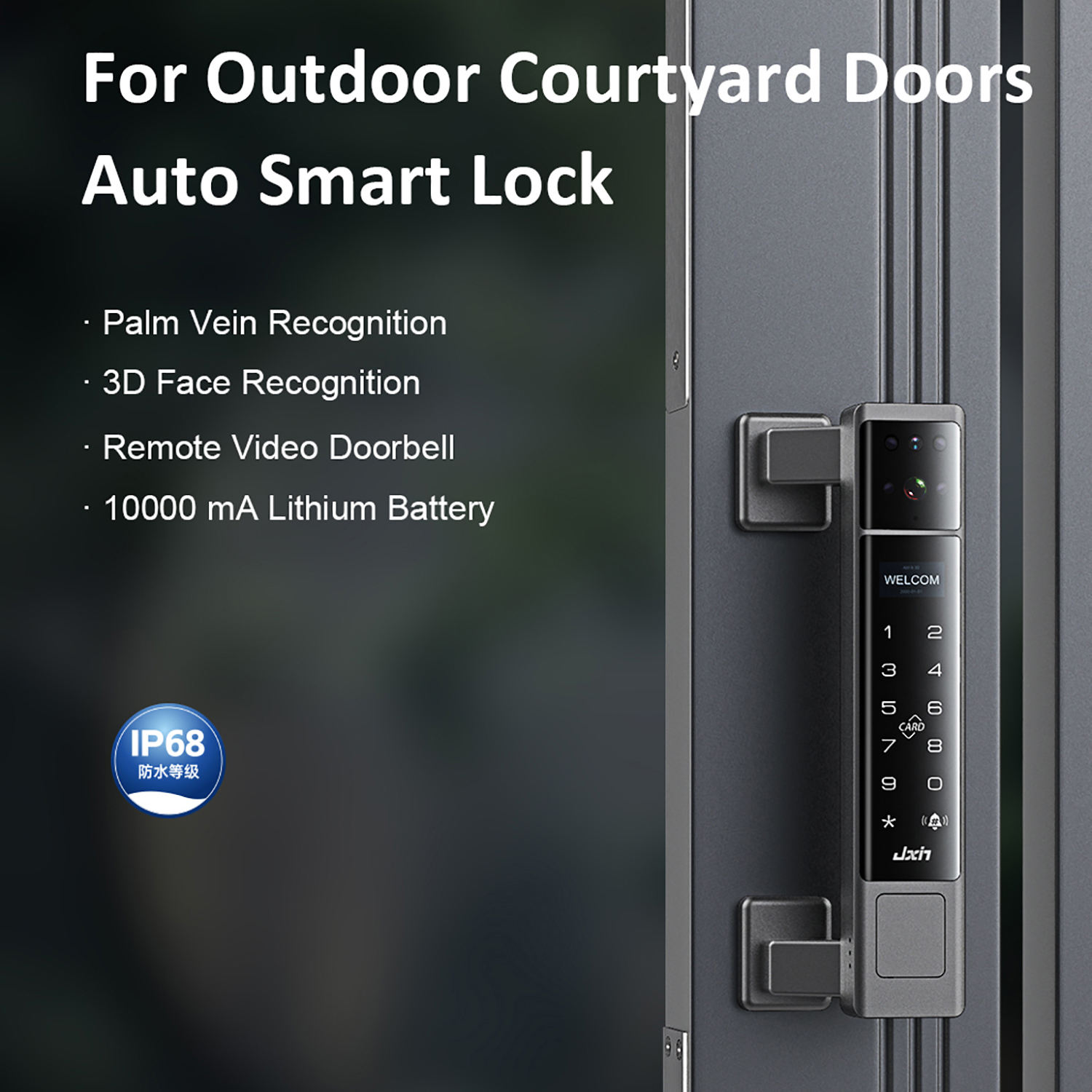 IP68 Waterproof Outdoor Smart  - Smart Door Lock Wifi review and price
